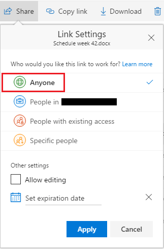 SharingAnyoneEnabled